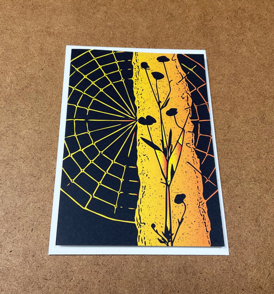 Amber fire - greeting card